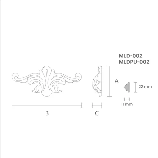 Acanthus furniture onlay oak - 1